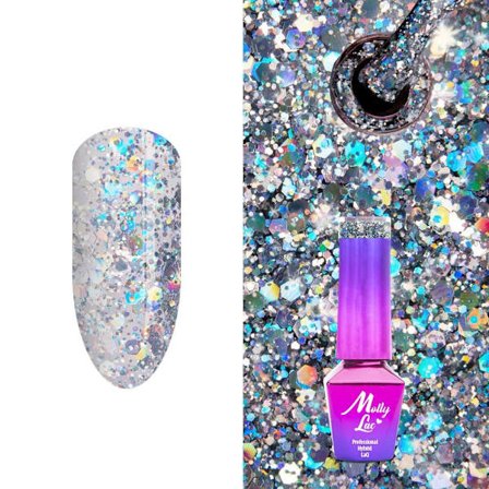 Mollylac - Gel polish - Crushed Diamonds - Nr538 - 5g UV gel/LED