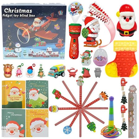 24 dager/sett Fidget Leker Julekalender Pakke Anti Stress Leketøysett Stress Relief Figet Leke Blind Boks Barn Julegave[HK]{FY}