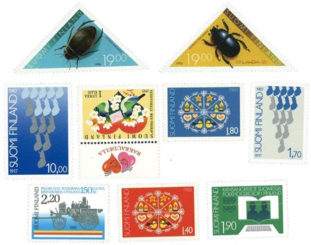 Finland - 9 frimærker - Postfrisk