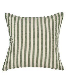 Putetrekk garnfarget stripe med krepp-effekt 1-pk Grønn