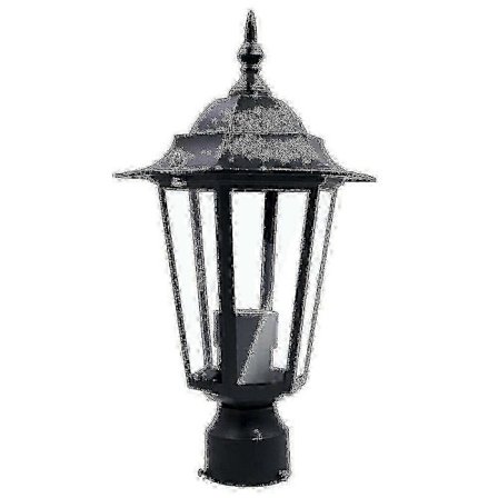 Stolplampa Utomhus Trädgård Uteplats Uppfart Gård Lykta Lampa Svart Topp hwy