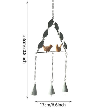 Juledekorationer 1 stk Metal Vindspil Ornament Hjem Vindue Vægdekoration Håndværk No1416