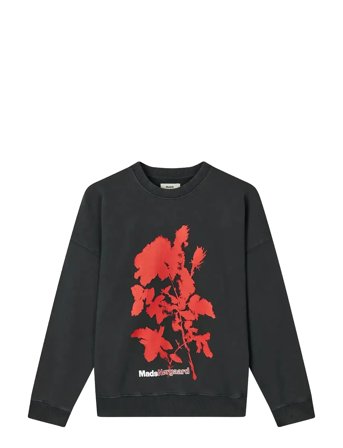 Compact Cotton Atli Sweatshirt Black Mads Nørgaard