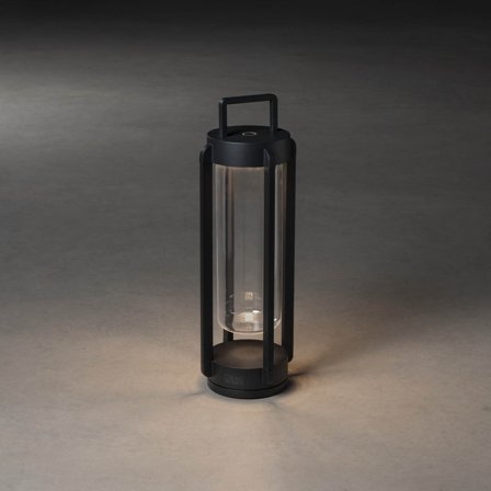 Konstsmide - Bærbar lampe Otranto sv. USB 44cm Svart
