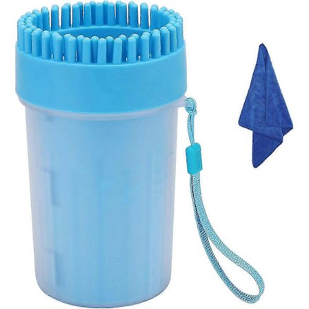 Koiran tassujen puhdistaja, kannettava lemmikin tassujen pesulaite pehmeillä silikoniharjaksilla likaisten lemmikin jalkojen hoitoon, ulkoiluun, 