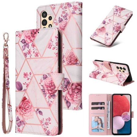 Samsung A13 4G Trendikäs lompakkokotelo Sparkle 4-FACK