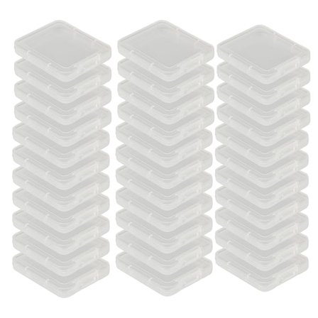 30 stk. hukommelseskortetui, SD-boks, hukommelseskortboks, 30 stk. kortbeskyttelsesboks Transparent SD-kortetui Kortopbevaringsboks f