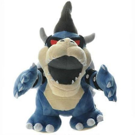 Super Mario Bowser Koopa plysjleketøy, Mario plysj 12" blå (LGL)