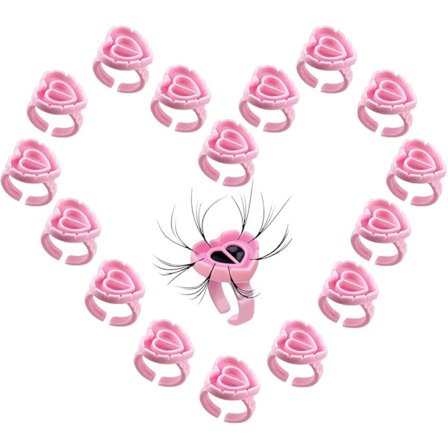 100 stk Limringer for vippeextensions, Limholder for vipper Lim Tatoveringsringer Blekk Engangsringer