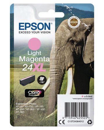 Epson 24XL - XL - lys magenta - original - blekkpatron