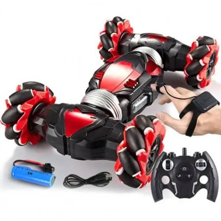 4WD 1:16 Stunt RC Bil Med LED-Ljus Gestinduktion Deformation Twist Klättring Radio Kontrollerad Bil Elektroniska Leksaker