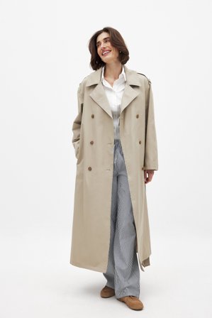NA-KD Oversized trenchcoat - Trenchcoats - Beige - EU 36