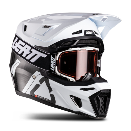 Leatt Moto 9.5 V26 MX Helmet Kit with Goggles Carbon White XL