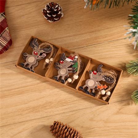 Jultomten Snögubbe Älg Trädekoration Juldekorationer N