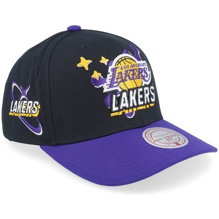 Mitchell & Ness - NBA Zwart adjustable Cap - Los Angeles Lakers Groove Drip Pro Black/Purple Adjustable @ Hatstore