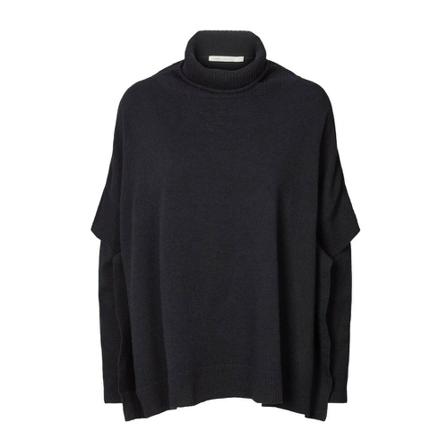 Rabens Saloner Eco merino tunic Grå, Dame Rullekraver, Størrelse: M/L