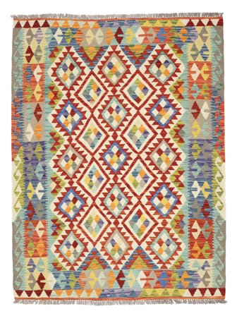 Oriental Kilim Afghan Old Style Rug 154X198 Wool, Afghanistan