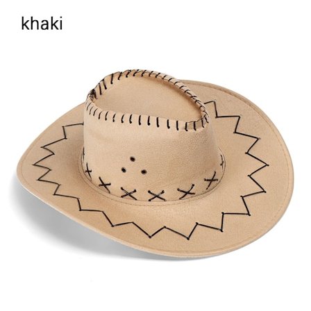 Cowboyhatter for menn og kvinner, westernhatter, ville, elegante, nøytrale Khaki