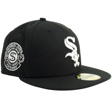 New Era - MLB Schwarz fitted Cap - Hatstore Exclusive x Chicago White Sox 59FIFTY Black Fitted @ Hatstore