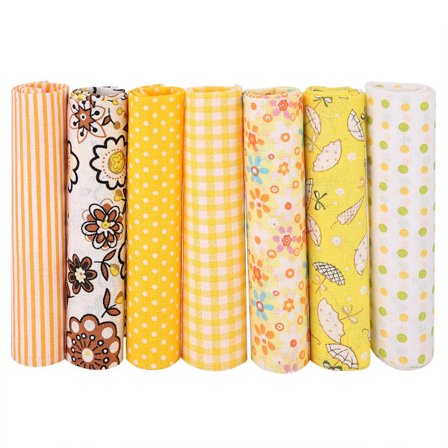 7 stk/sett 100% bomull Batiks syduk for DIY lommebok Putetrekk (L)