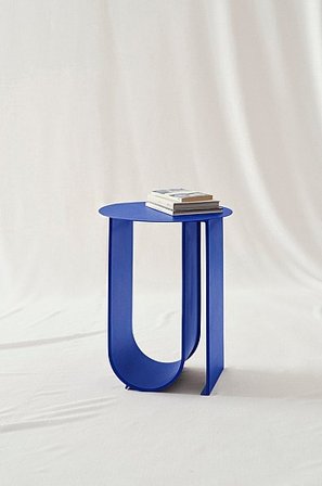 Jotex - Sidobord ø 40,5 Cm Järn Blå LOSTALLO - Köp Sidobord & småbord hos Jotex