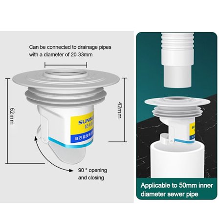 Vannrør Plugg Gulvsluk 50MM