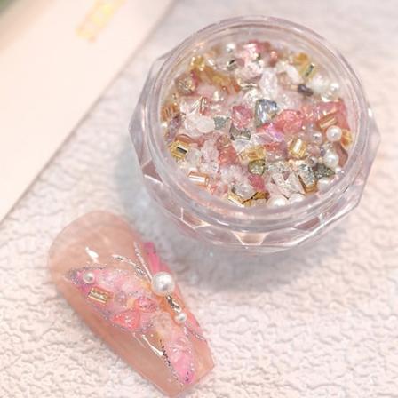 1 Box Nail Art Decoration 3D muotoiltu sora Nail Art Charm Pearl A1