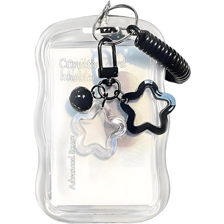 1 kpl Söpö Kpop-tähti Aalto Valokuvakehys avaimenperällä, Läpinäkyvä PC-kortin pidike, Luova suojus bussi- ja opiskelijakortille, Valokuvapidike