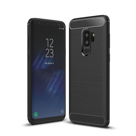 Coque - Tysk teknik - Elite kolfiber - Samsung Galaxy S9 Plus - Svart - TPU - Mjuk