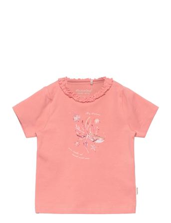 T-Shirt Ss T-shirts Short-sleeved Korall Minymo*Betinget Tilbud