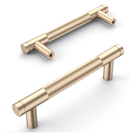 Handtag - C/C-avstånd - 125 mm - Handtag Skåp - Guld Fyrkant - 96 mm C/C-avstånd - Aluminiumprofil - Handtag för Skåp, K