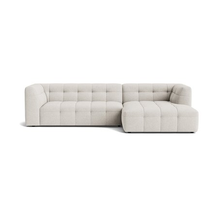 Palermo Chaiselong Sofa, Højrevendt - Modesto Creme - 300x180x73cm - Slidstærk Flyder Sofa med Puente Stof og Høj Komfort