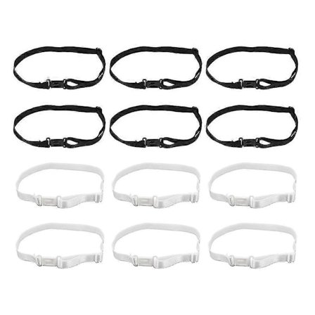 20 st Svarta Rosetter Fluga Förlängningsband Justerbart Fluga Band Elastiskt Halsband Fluga- Band Gör-det-själv Fluga Band