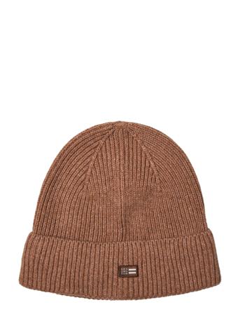 Stockton Merino Blend Rib Knit Beanie Accessories Headwear Beanies Brun Lexington Clothing