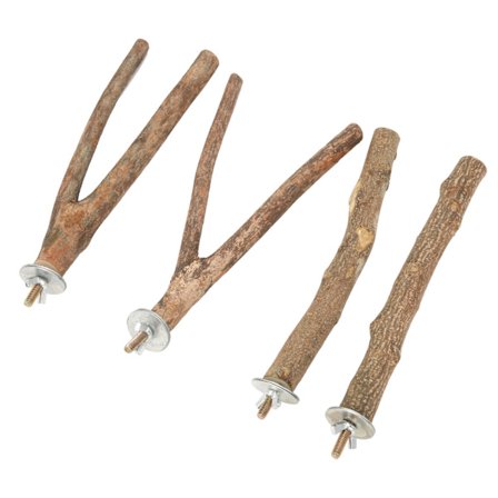 Bird Abborre Stativ Set Naturligt trä Abborre Stativ för papegojor att stå klättra och leka