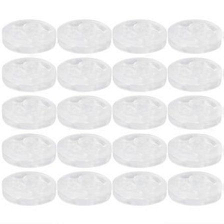 500 stk. Usynlige Gjennomsiktige Knapper Plast T-skjorte Knapper Klær Trykknapper for Sying Scrapbooking Håndverk (Semitransparent 7mm)