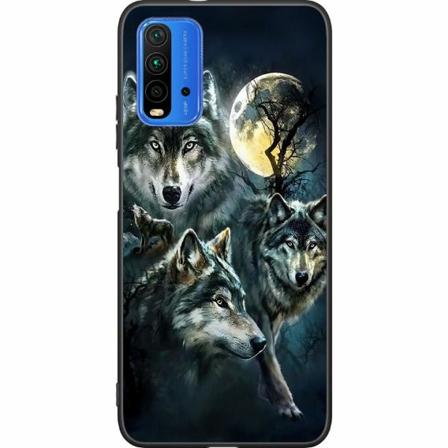 Xiaomi Redmi 9t Svart Skal Wolf / Varg