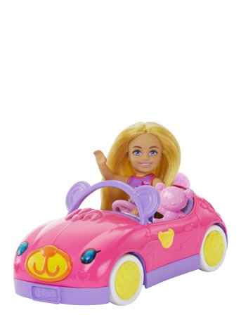 Barbie | Chelsea Vehicle Set With Blonde Small Doll, Toy Car & Teddy Bear Accessory | ONE SIZE