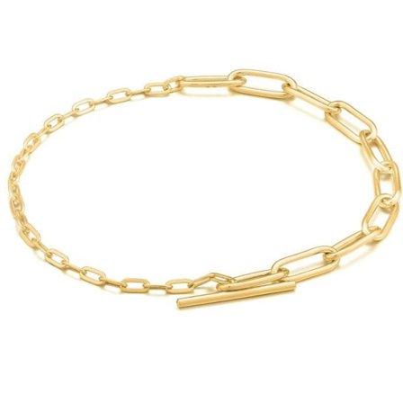 Ania Haie Chain Reaction damarmband - Guld - 925 silver rodiumpläterat 14kt guld - 18,5 cm