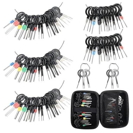 82-delt Terminal Ekstraktor Demonteringsværktøjssæt Depinning Nøgleværktøjssæt til Bil Husholdningsapparater, Værktøj Wi