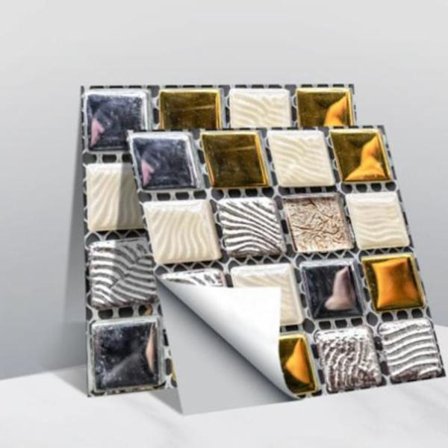 Mosaik Tile Stickers Vægoverføringsbillede 10 10