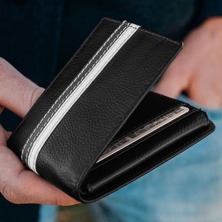 Larry Black Leather RFID Wallet for Men - Wallets