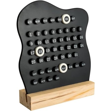 Evighedskalender til skrivebordet - Kalender 2026 - Genanvendelig blokkalender til skrivebordet - Kalender 2026 månedlig kalender - Moderne 