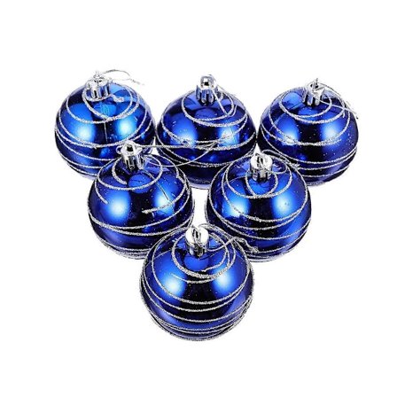 Juledekoration Blå Julekugle Vedhæng til Dekoration 2 Sæt