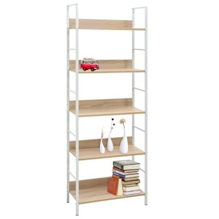 Vidaxl Bokhylla 5 Hyllplan Ek 60x27,6x158,5 Cm Spånskiva Brun