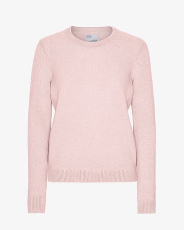 Women Classic Merino Wool Crew - Faded Pink - Female - S