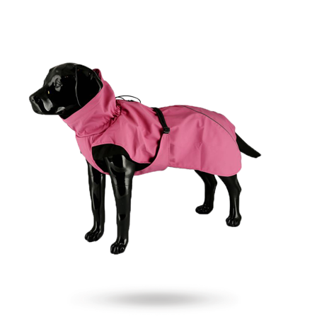 Dogman Regntäcke Aqua Rosa - Regnkläder, regnjacka & regntäcke till hund- För stora hundar
