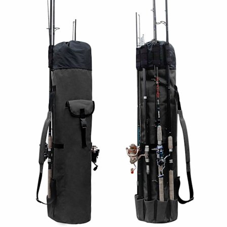 Fiskeudstyr Taske Oxford Fiskestang Etui Bærbar Høj Kapacitet Fiskestang Bæreorganisator Udendørs Vandtæt Fiskeværktøj Opbevaringstaske