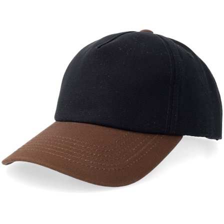 Equip - Schwarz adjustable Cap - Black/Brown Canvas Low Profile Golfer Trucker A-Frame Adjustable @ Hatstore
