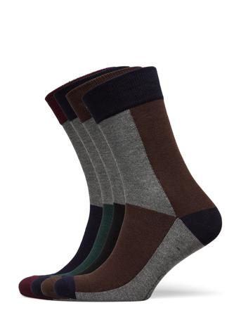 Bamboo Crew Sock 4-Pack Underwear Socks Regular Socks Multi/mønstret Amanda Christensen